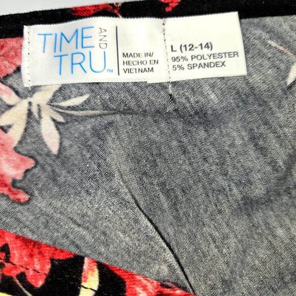 NWT Time & True Large Red Womens Sleeveless Jumpsuit Romper Miss 12 14 L New Tag - Picture 3 of 7